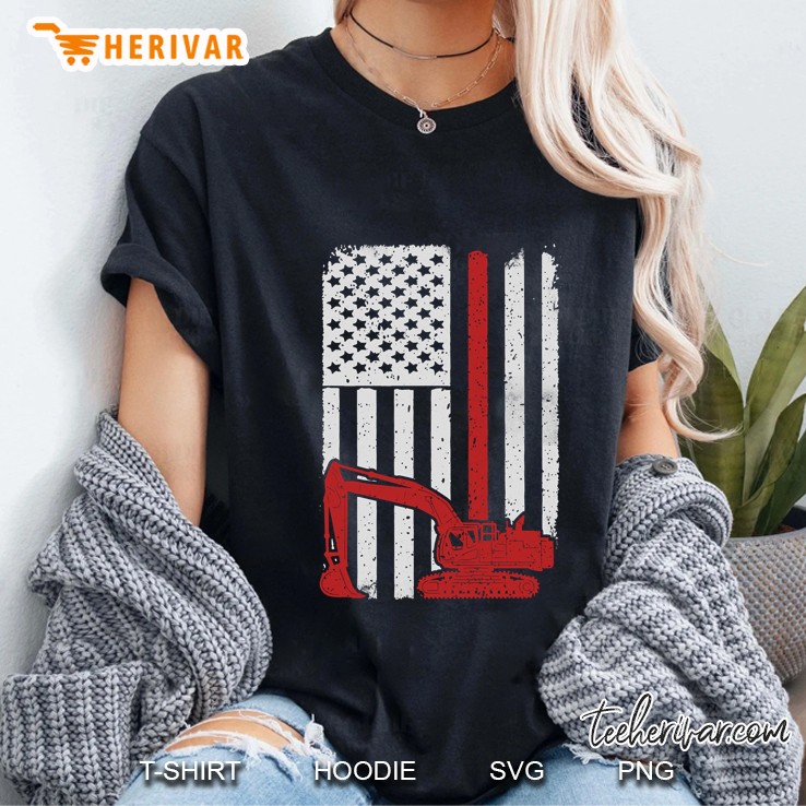 Heavy Equipment Operator Excavator Usa Ameri Ladies Tee