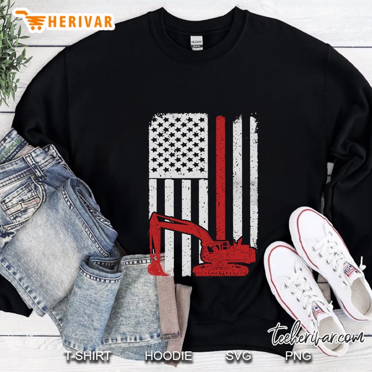 Heavy Equipment Operator Excavator Usa Ameri Sweatshirt