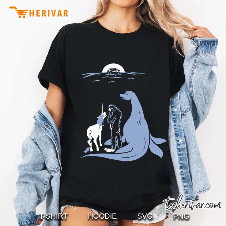 Noah Forgot Bigfoot, Unicorn, & Loch Ness Monster Ladies Tee