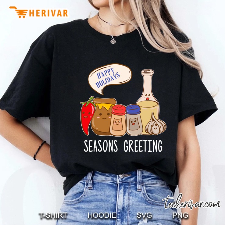 Funny Christmas Humor Holiday Food Pun Seasons Greetings Ladies Tee