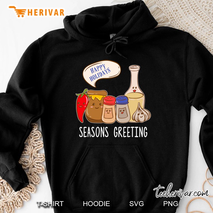 Funny Christmas Humor Holiday Food Pun Seasons Greetings Hoodie