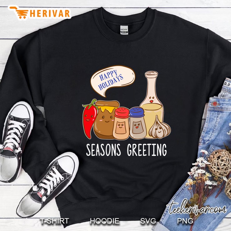 Funny Christmas Humor Holiday Food Pun Seasons Greetings Sweatshirt