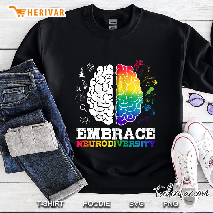 Embrace Neurodiversity Brain Cool Autism Awareness Month Zip Sweatshirt