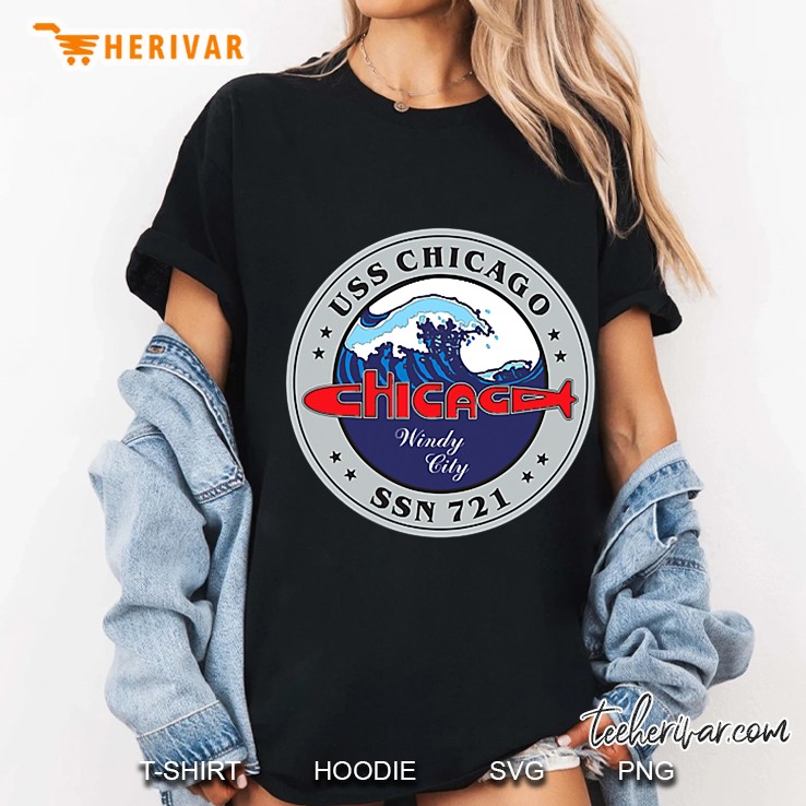 Uss Chicago Ssn-721 Ver2 Ladies Tee