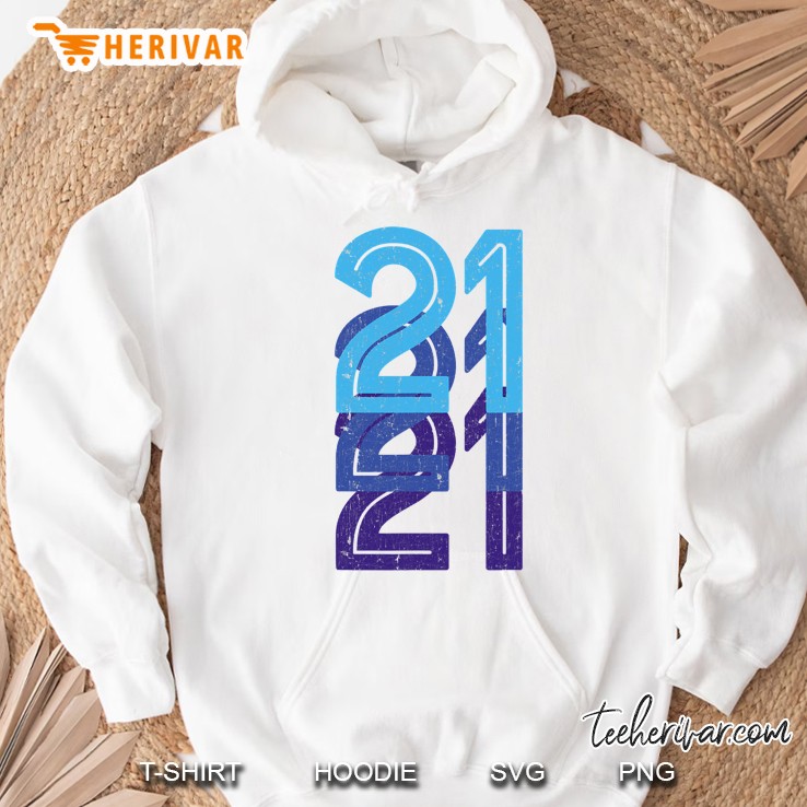 21 Lucky Number 21St Year Birthday Age Sports Team Hoodie