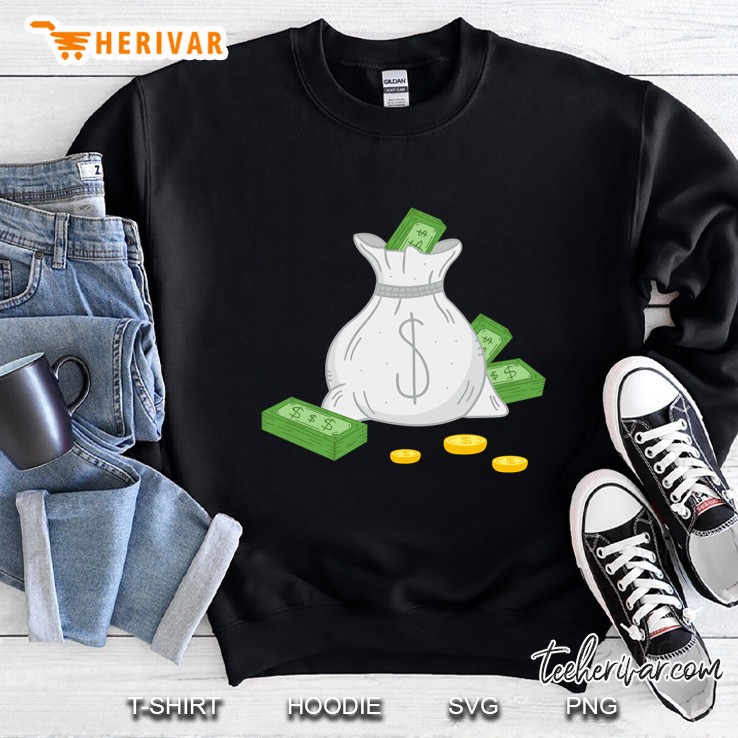 Bag Of Cash Money Dollar Sign Sweatshirt