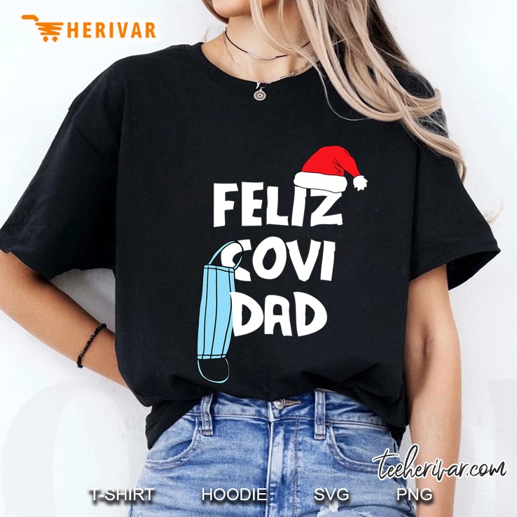 Feliz Covidad Feliz Navidad Virus Face Mask Cute Christmas Ladies Tee