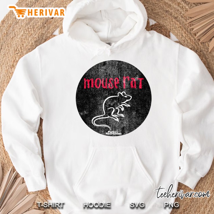 Parks & Recreation Mouse Rat Distressed Pullover Hoodie