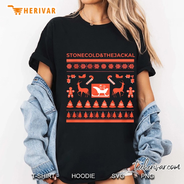 Stone Cold & The Jackal Christmas Steve Burton And Bradford Anderson General Hospital Christmas Ladies Tee