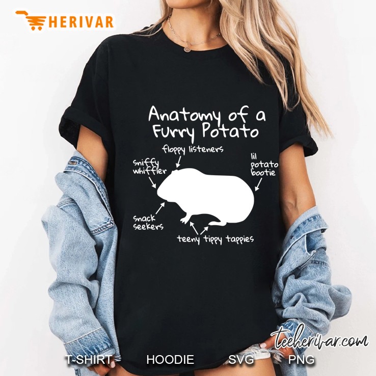 Anatomy Of A Furry Potato Funny Guinea Pig Gift Ladies Tee