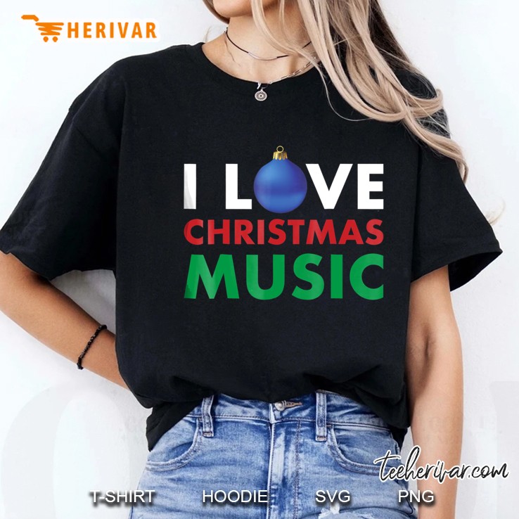 I Love Christmas Music Hate On My Christmas Tee Ladies Tee