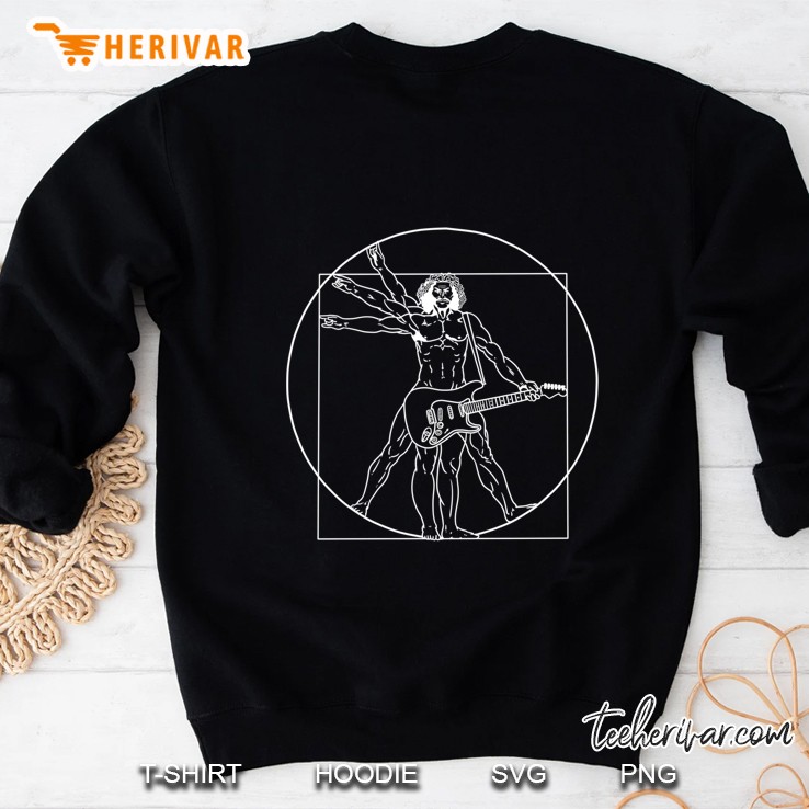Vitruvian Man Guitar Music Da Vinci Guitarist Gift Sweatshirt