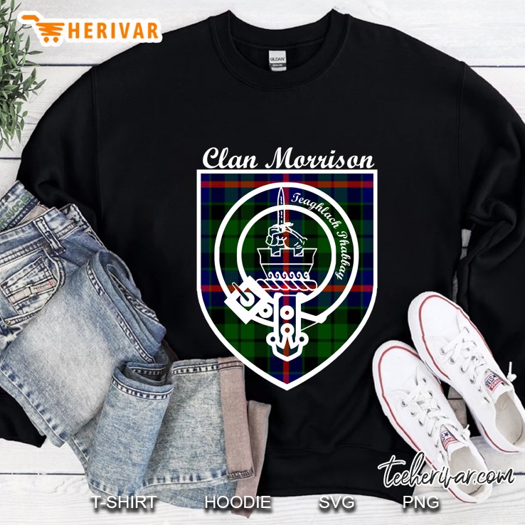 Morrison Surname Last Name Scottish Clan Tartan Badge Crest Sweatshirt