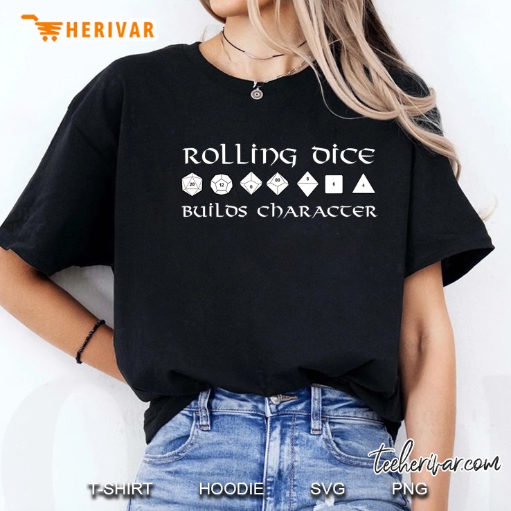 Rpg Dungeon Rolling Dice Builds Character Ladies Tee