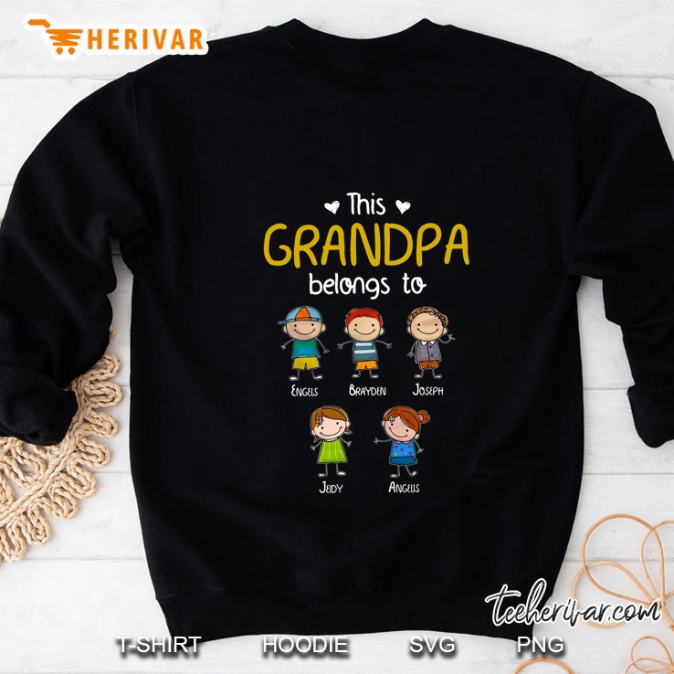 This Grandpa Belongs To Engels Brayden Joseph Jeidy Angeus Sweatshirt