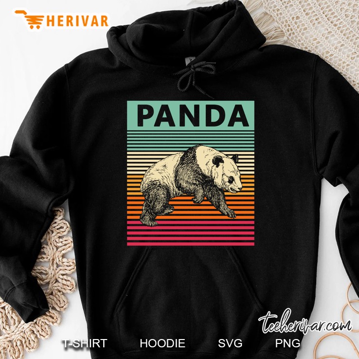 Panda Retro Bear Cool Vintage Panda Hoodie