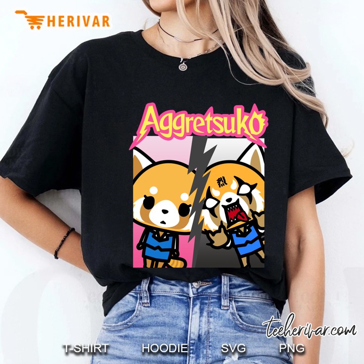 Aggretsuko Split Personality Tee Shirt Ladies Tee