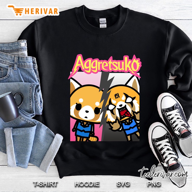 Aggretsuko Split Personality Tee Shirt Sweatshirt