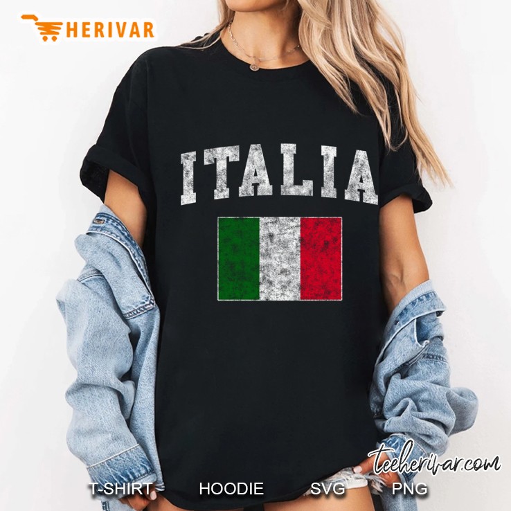 Italia Italian Flag Italy Gift Love Souvenir Ladies Tee