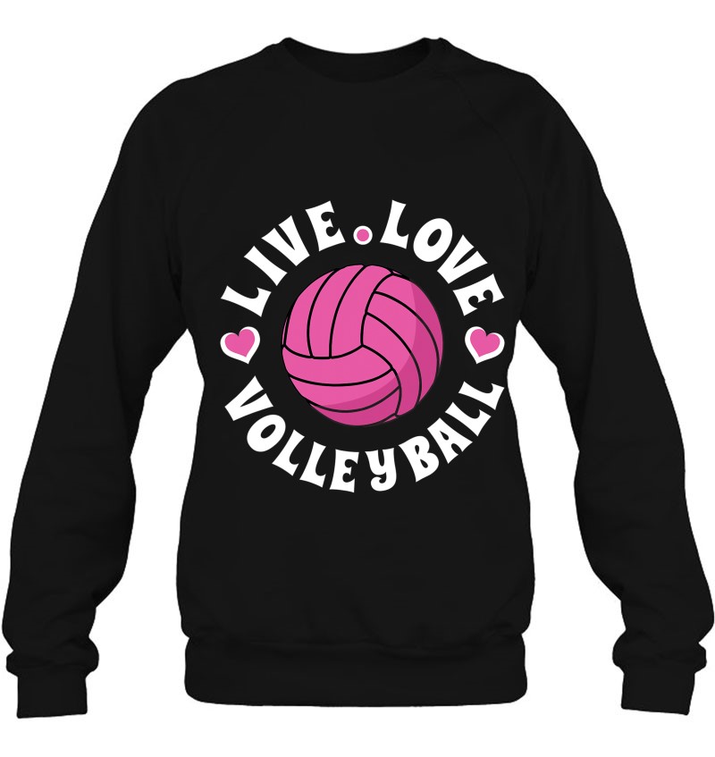 Live Love Volleyball Tshirt For Women Girls Volleyball Fan