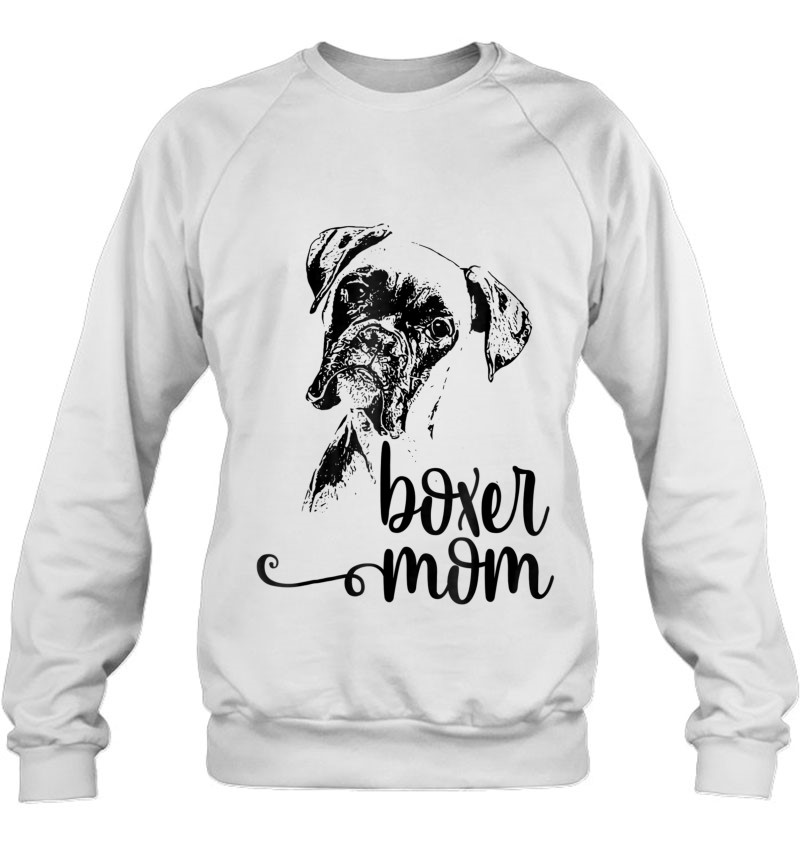Boxer Mom Dog Face - Dog Lovers Boxer Mom Gif Sweatshirt
