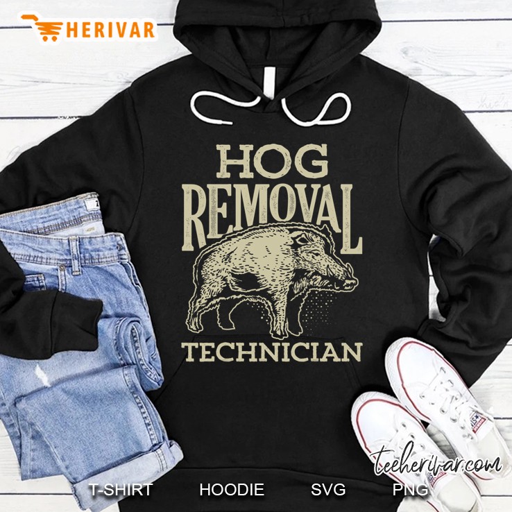 Hog Removal Technician Boar Hunting Vintage Pig Gift Hoodie