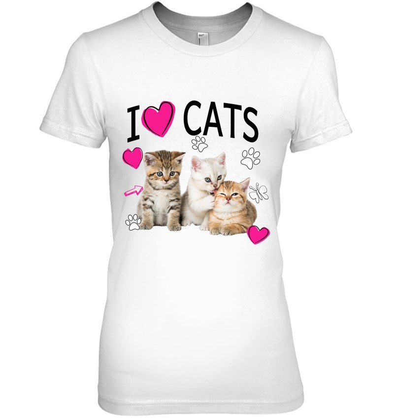 I Love Cats Shirt Cat Lover Tee I Love Kittens