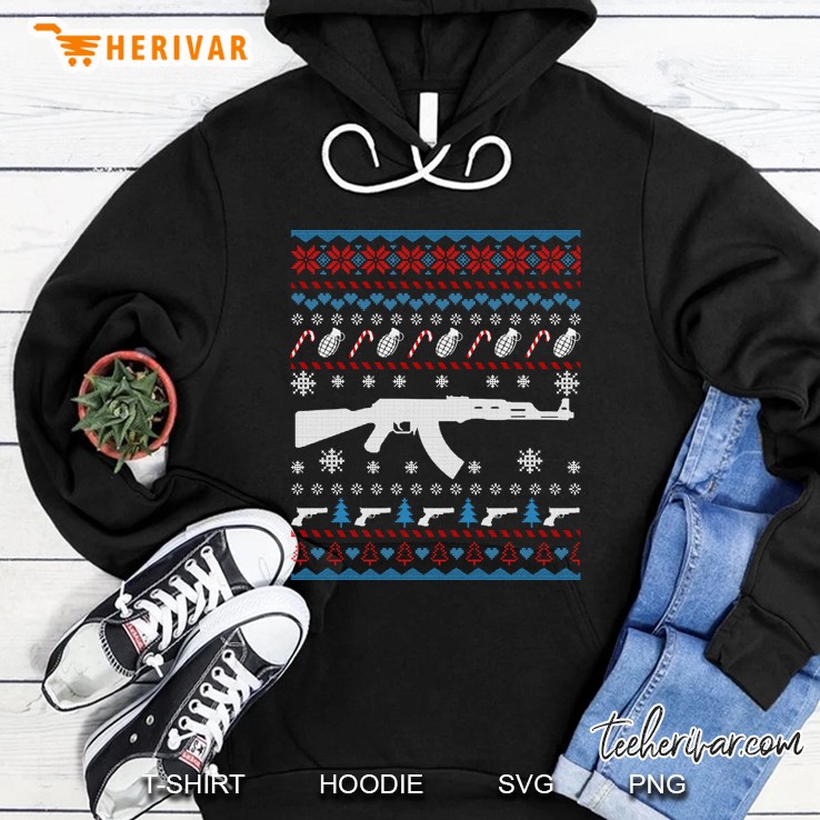 Ak47 Ugly Christmas Sweater Funny Gifts For Women Men Hoodie
