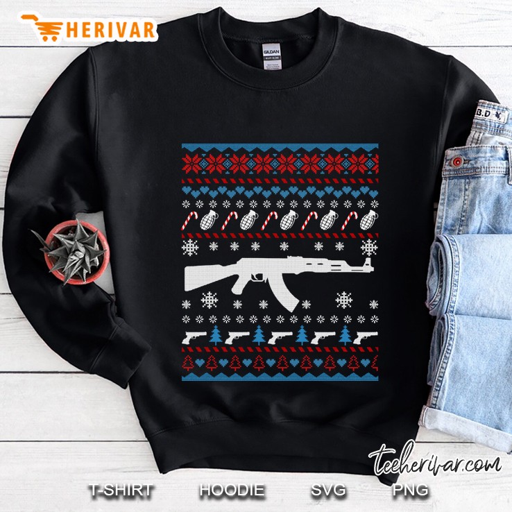 Ak47 Ugly Christmas Sweater Funny Gifts For Women Men Sweatshirt