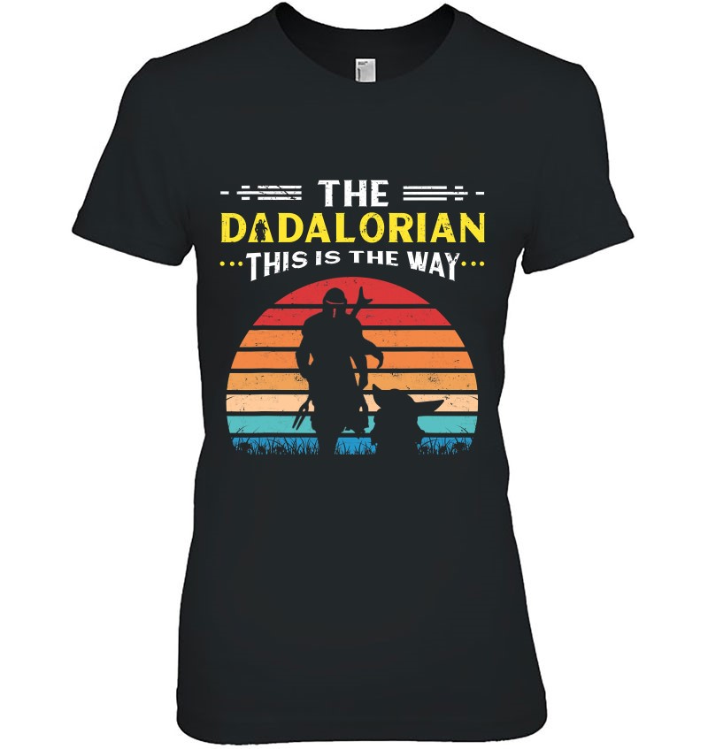 Mourin Shop The Dadalorian This is The Way Fathers Day Retro T-Shirt