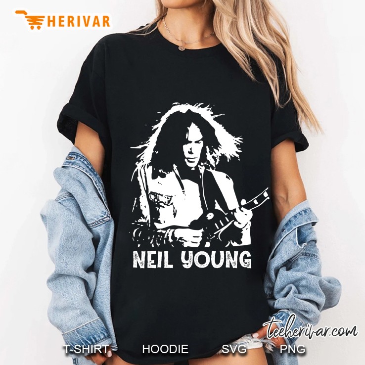 Vintage Neil Tees Young Funny Rock & Roll Legends Never Die Ladies Tee