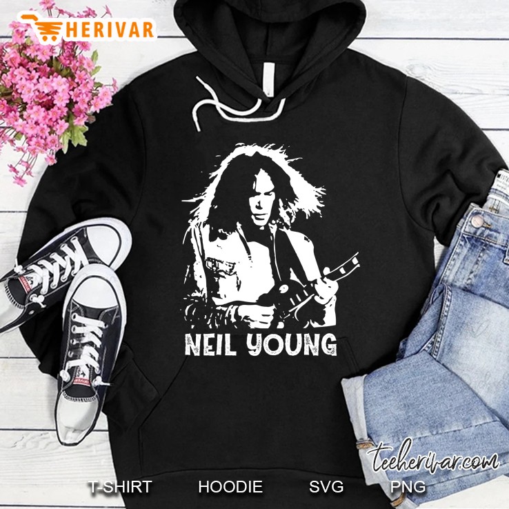 Vintage Neil Tees Young Funny Rock & Roll Legends Never Die Hoodie