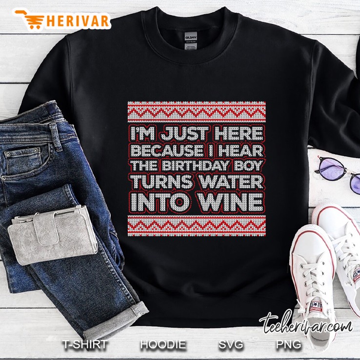 Funny Ugly Christian Christmas Meme - Turns Water Into Wine Premium Sweatshirt