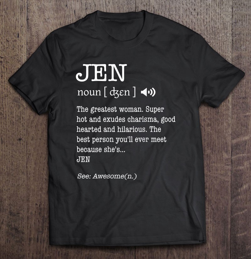 Vintage Style Jenniffer Funny First Name Definition Adult T-Shirt