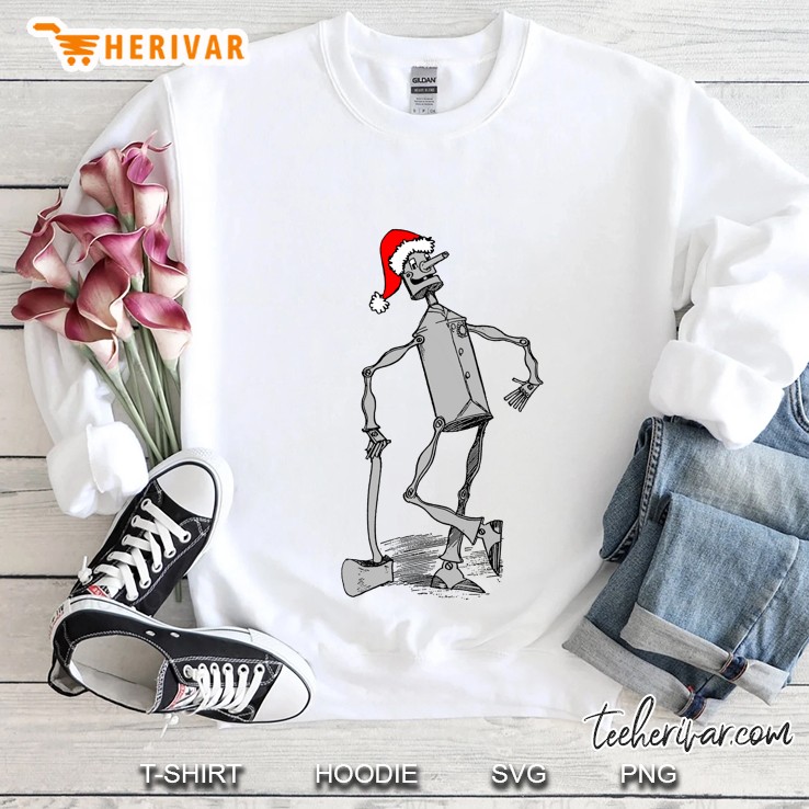 Santa Hat Tin Man Shirt Art-Tinman Wizard Of Oz Christmas Sweatshirt