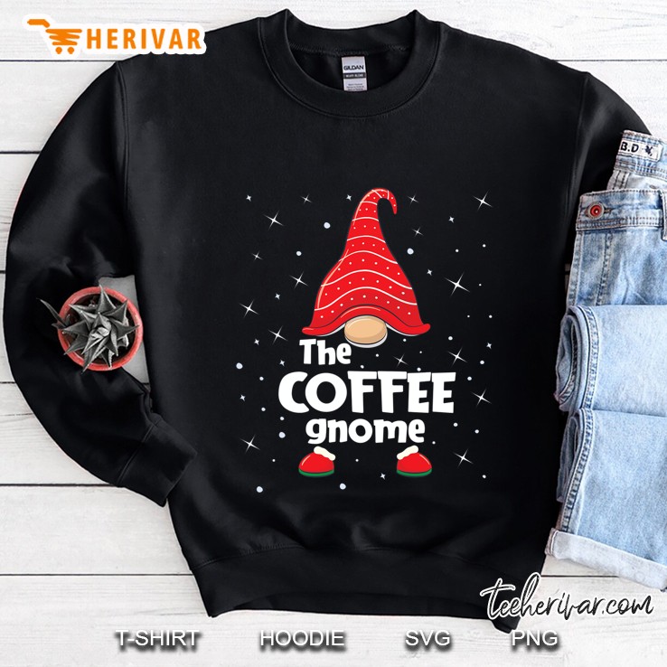 Coffee Gnome Family Matching Christmas Funny Gift Pajama Sweatshirt
