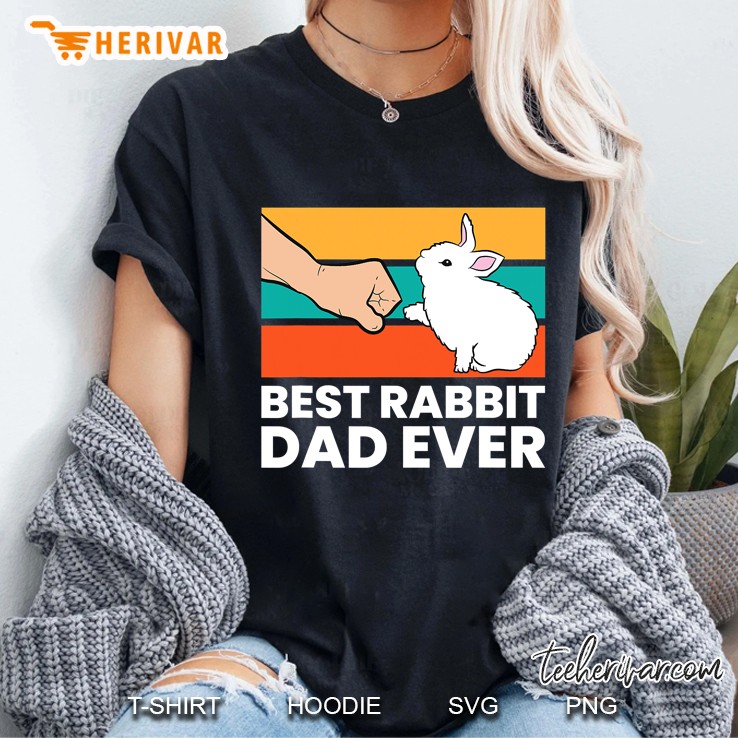 Best Rabbit Dad Ever Funny Dad Rabbit Ladies Tee