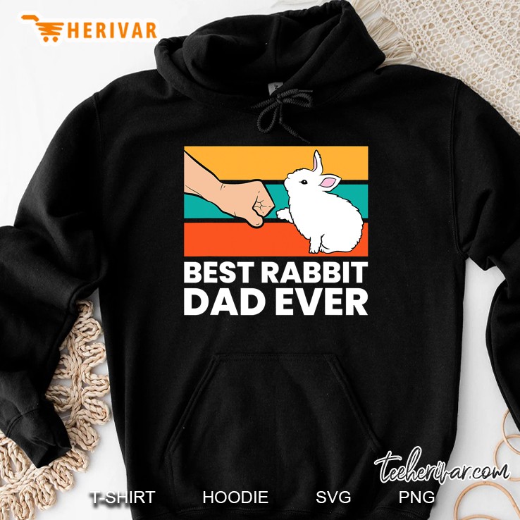 Best Rabbit Dad Ever Funny Dad Rabbit Hoodie
