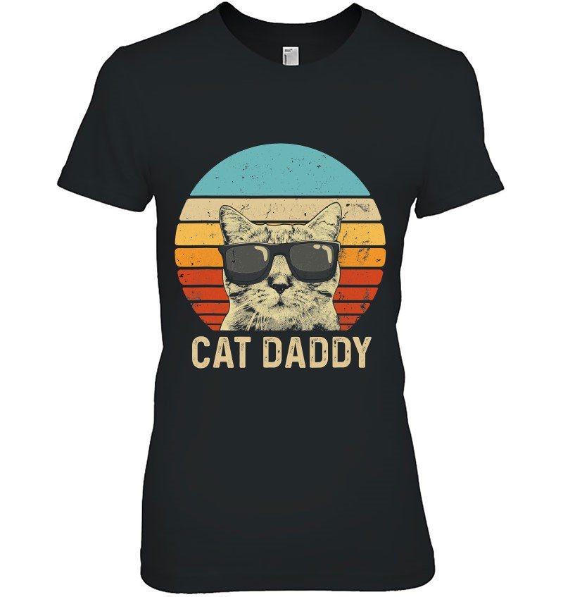 Mens Vintage Cat Daddy Shirt Funny Cat Lover Gift Cat Dad Fathers Mugs