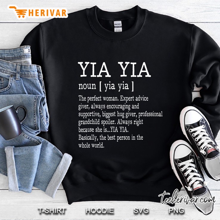 Yia Yia Definition Grandma Mother Day Gifts Women Sweatshirt