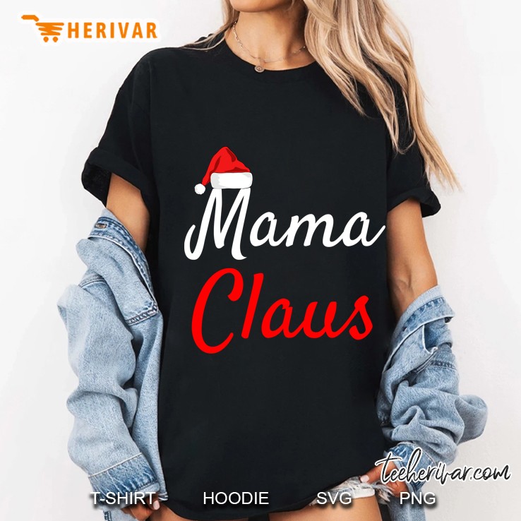 Mama Claus - Daddy Claus Mama Claus Sweaters Pjs Ladies Tee