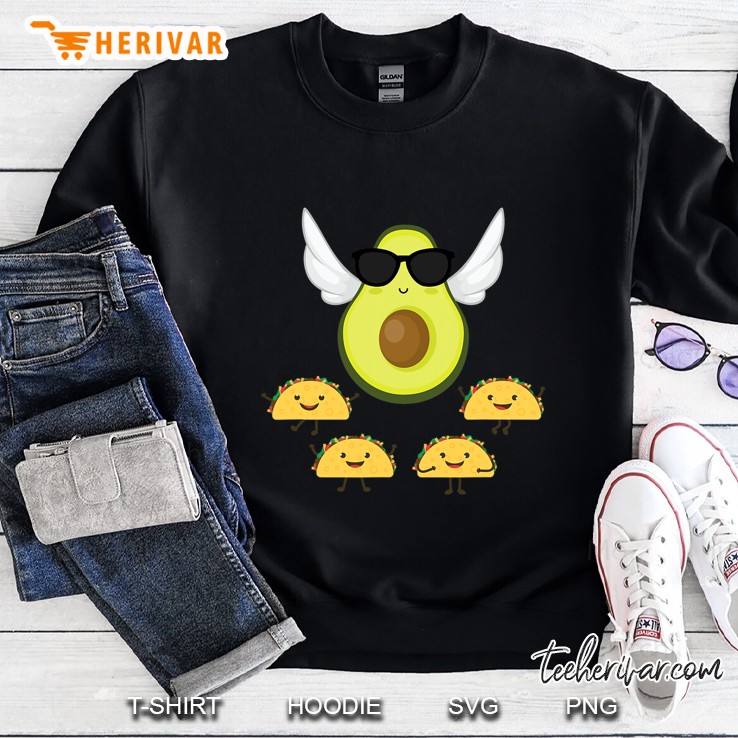 Avocado Taco Dress Tshirt Cool Holy Guacamole Pun Tee Sweatshirt