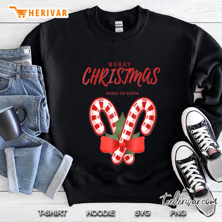 Charmposh Merry Christmas Peace On Earth Holiday Sweatshirt