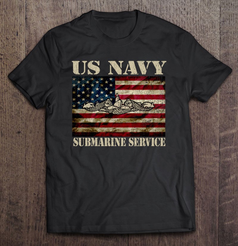 Vintage Us Navy Submarine Service American Flag