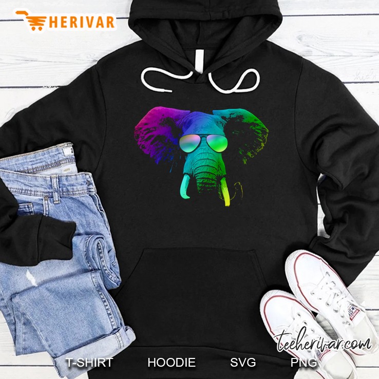 Cool Elephant With Sunglasses Hoodie