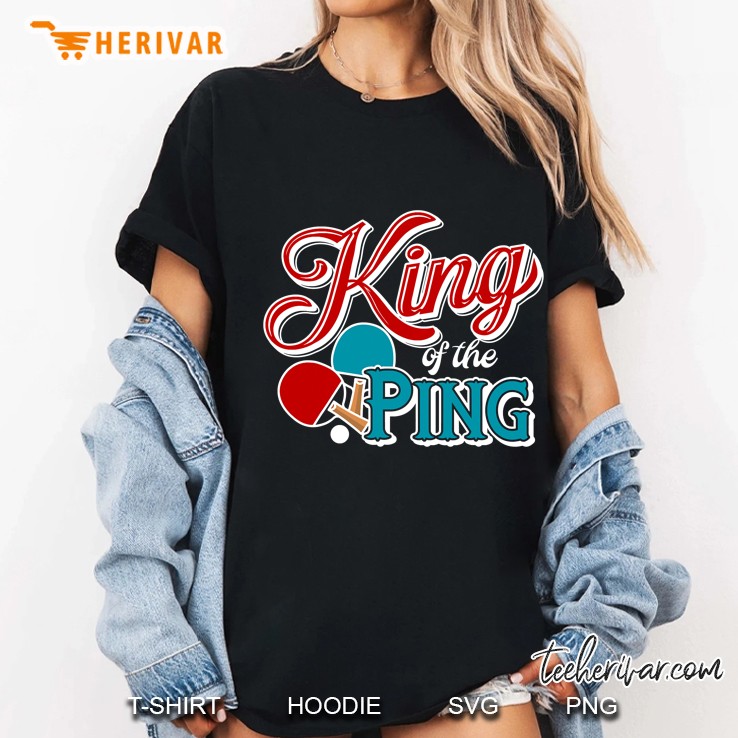 Table Tennis King Of The Ping Pong Funny Retro Ladies Tee