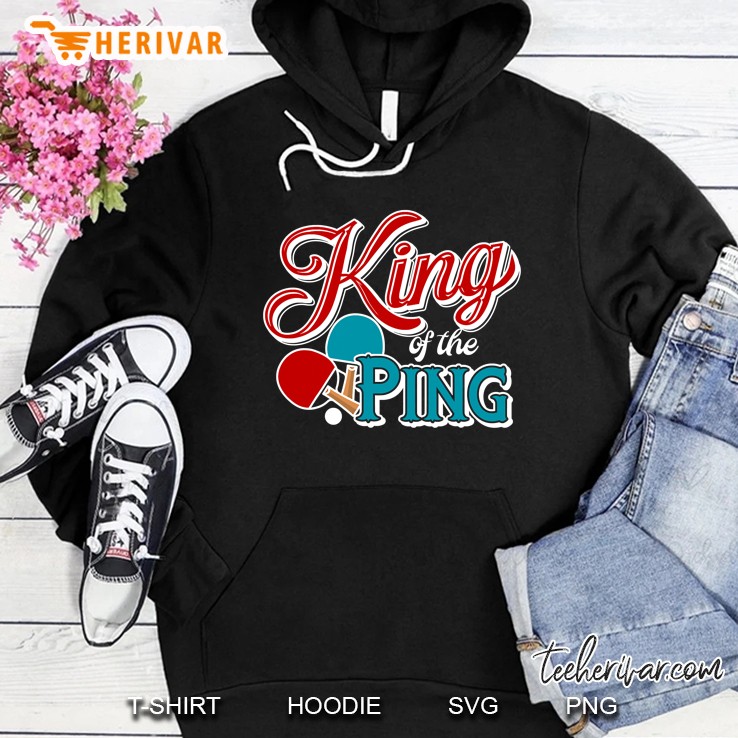 Table Tennis King Of The Ping Pong Funny Retro Hoodie