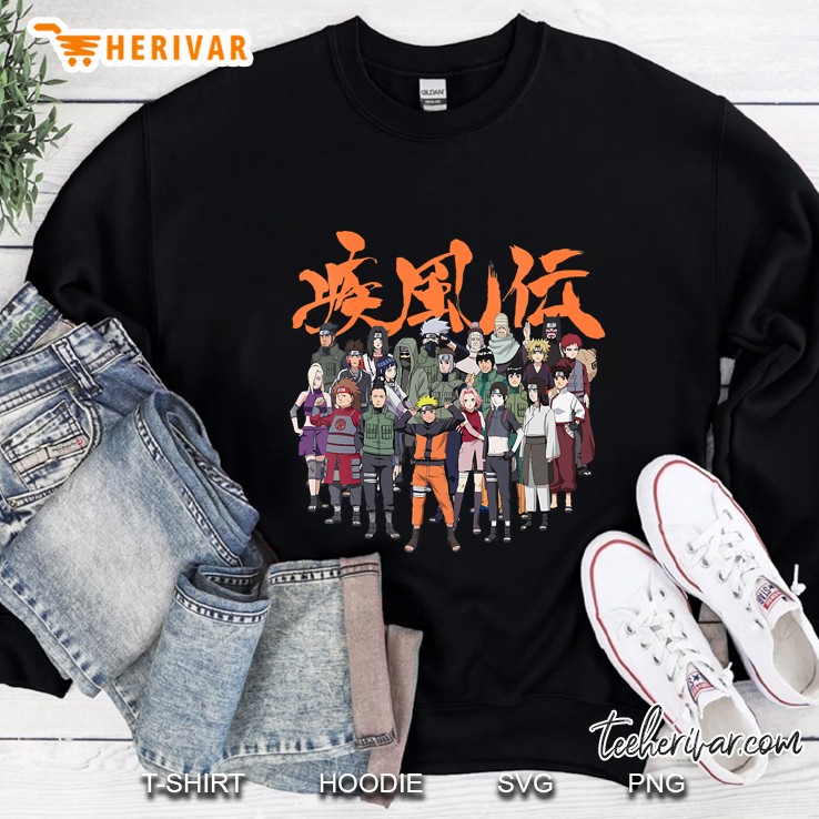 Womens Naruto Shippuden Cast Group Sweatshirt