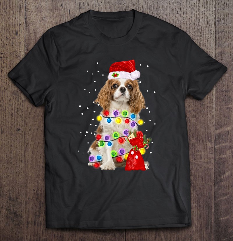 Cavalier King Charles Spaniel Funny Christmas Tree T-Shirt