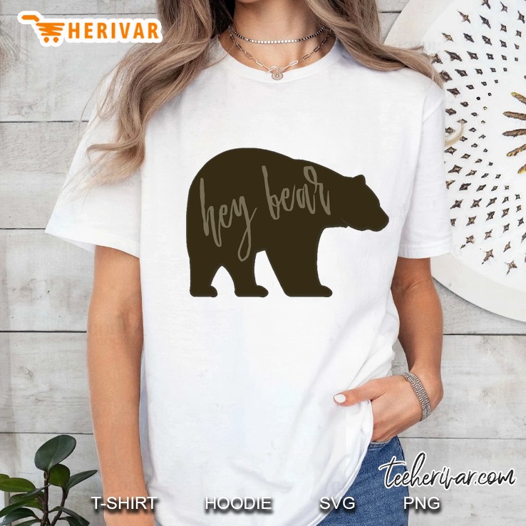 Hey Bear Graphic Shirt Ladies Tee